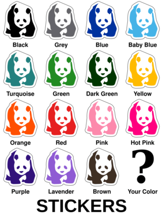 Realistic Giant Panda Stickers